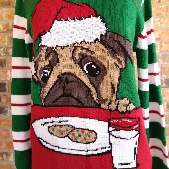 NWT Ugly Christmas Sweater Pug & Cookies - Picture 5 of 8